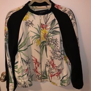 Zara floral bomber jacket